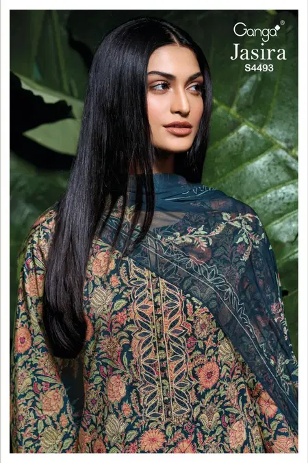Jasira 4493 By Ganga Cotton Printed Designer Salwar Suits Exporters In India
